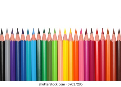 Colored pencils, isolated on the white background. - Powered by Shutterstock