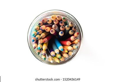 Colored Pencils At Work School Office  
 College Kids Colorful Education Play Room For Text Art Project Supplies Draw Learn On White Background Teacher School Design Pattern Fun Artist Classroom 