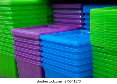 Colored Plastic Containers