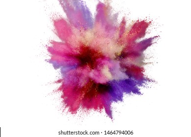 Explosion Colored Powder On White Background Stock Photo (Edit Now ...