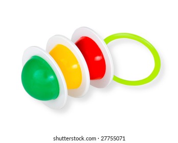 colored rattle isolated over a white background - Shutterstock ID 27755071