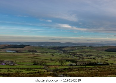 Colored Sky In Late Time Inside UK Country Side