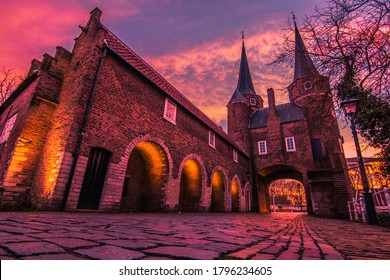 Colored Sky At Sunrise In Delft