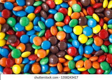 Colored smarties as a background