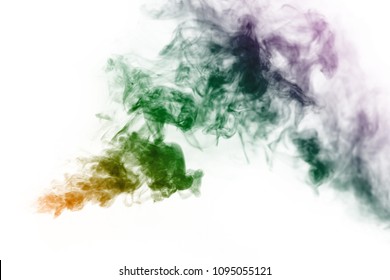 Colored Smoke On White Background Stock Photo (Edit Now) 1095055121