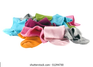 Colored Socks In A Pile