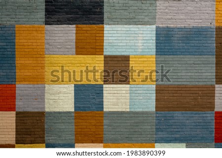 Colored square mural in an urban setting. Ideal for phone or PC backgrounds