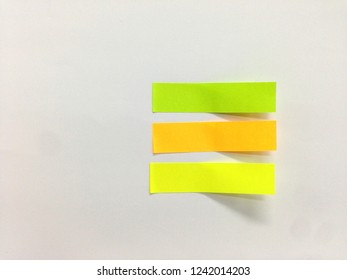 Colored sticky papers isolated