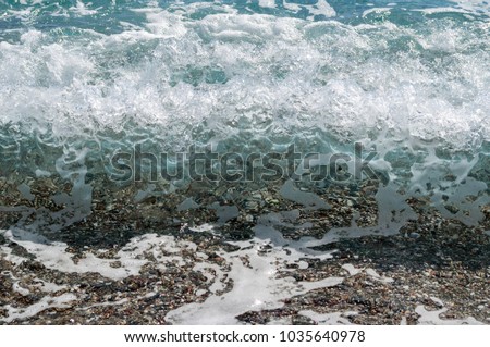 Colored stones in sea water