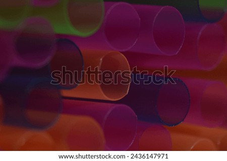 Image, Stock Photo Bunch of colorful straws