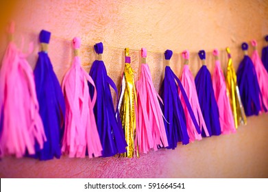 colorful tassel garland