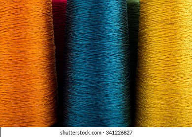 Colored Thread Spools Of Thread Large Class, Textiles, Background Larger Image