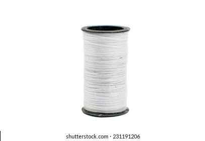 Colored Threads On A White Background