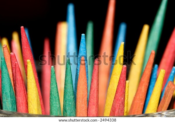 colored toothpicks