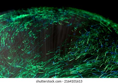 Colored Vortex Effect Created With Fiber Optic Light Source