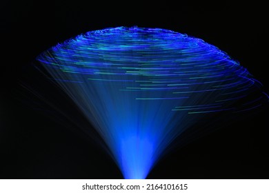 Colored Vortex Effect Created With Fiber Optic Light Source