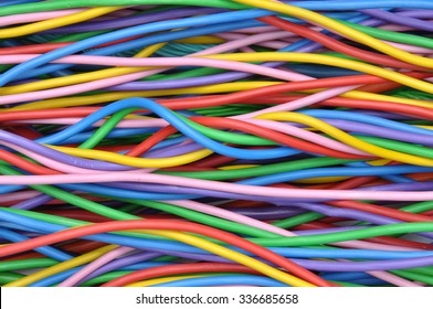 Colored Wires And Cables In Electrical And Telecommunication Networks