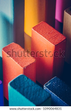 
colored wooden blocks
