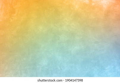 Colored yellow  blue gradient and concrete texture  Colorful cool background