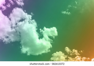 Colorfilter sky and cloud