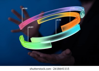 Colorful 3D Data Visualization in Hands