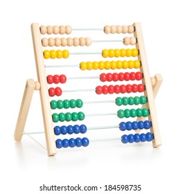 Colorful Abacus Kids Toy Isolated On White