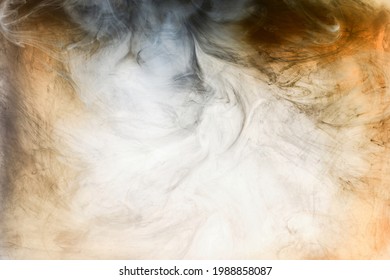 Colorful Abstract Background, Bright Mix Paints In Water, Vibrant Dancing Colors, Swirling Smoke Under Water. Aroma Sensual Concept, Delicate Perfume