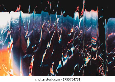 Colorful abstract background. Distortion noise. Blue orange glitch effect.