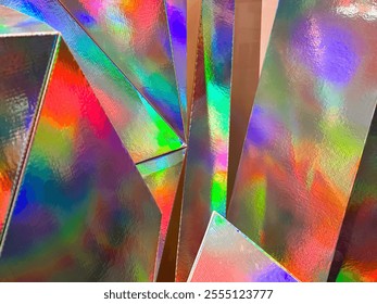 Colorful abstract geometric pattern with radiant light reflections - Powered by Shutterstock