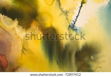Colorful abstract painted watercolor background