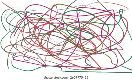 Colorful Abstract Scribble Lines Art | Energetic Hand-Drawn Doodle Background