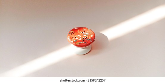 Colorful Abstract Sprinkles On Pop Socket Made From Air Dry Clay