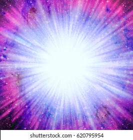 Colorful abstract starburst. Radial background with intense glowing sparkles and stars "The elements of this image furnished by NASA"