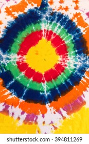 Colorful Abstract Tie Dye Pattern Design Circles, Bulls Eye