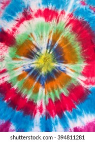 Colorful Abstract Tie Dye Pattern Design Circles Bulls Eye