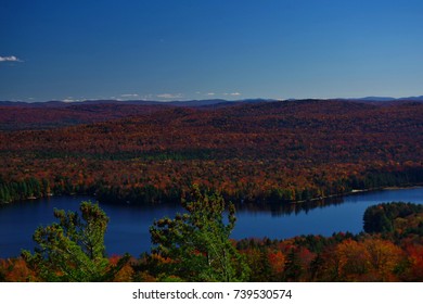 Colorful Adirondack Foliage In Old Forge, New York