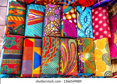 Colorful African fashion cloths in street market ,Kenya  Africa