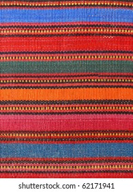 Colorful african peruvian style rug surface close up. More of this motif & more textiles in my port.