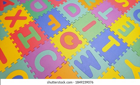 Colorful Alphabet Puzzle Mat Texture Stock Photo 1849239076 | Shutterstock