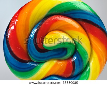 Colorful appetizing lollipop close-up