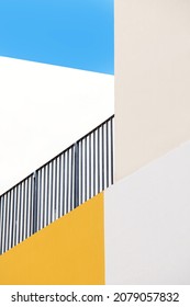 Colorful Architectural Lines. Minimalist Architecture