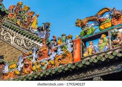 Colorful architecture of the Chen Clan Ancestral Hall in Guangzhou, Guangdong, China - Shutterstock ID 1793240137