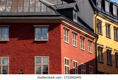 Colorful architecture in Stockholm, Sweden