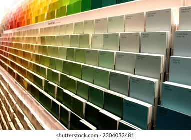 Colorful Array of Paint Chip Samples