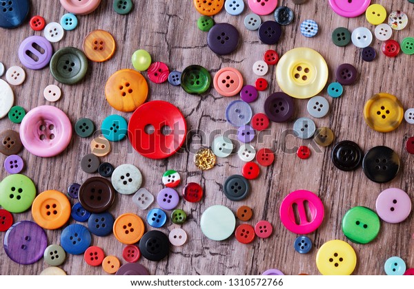 assorted sewing buttons