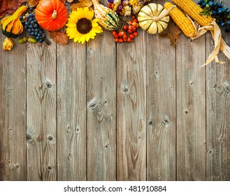 Colorful autumn border for Halloween and Thanksgiving - Powered by Shutterstock