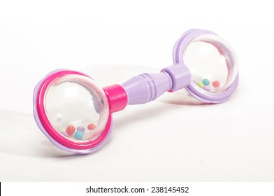 Colorful Baby Rattle Shaker Isolated