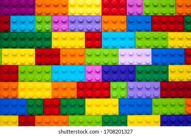 Colorful background made of plastic cubes - Shutterstock ID 1708201327