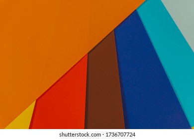 colorful background papers like colorful rainbow on table