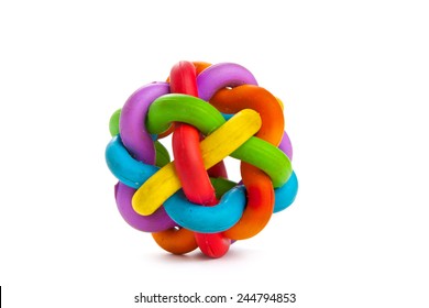 colorful ball toy isolated on white